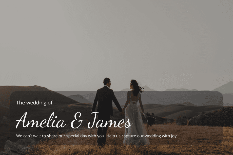 wedding website template